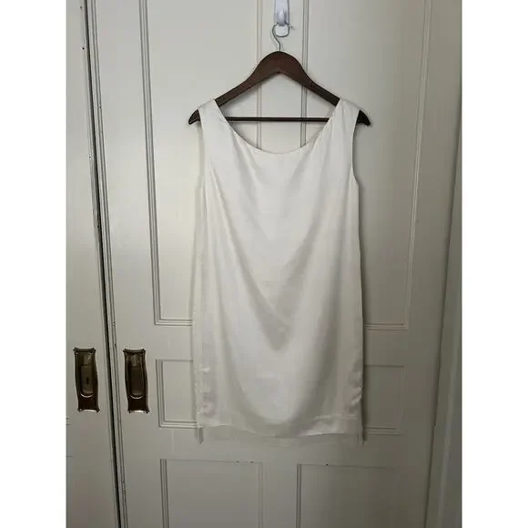 COS Lightweight Sleeveless Sheath Dress Womens Size 6 Ivory Classic Career - Picture 2 of 6